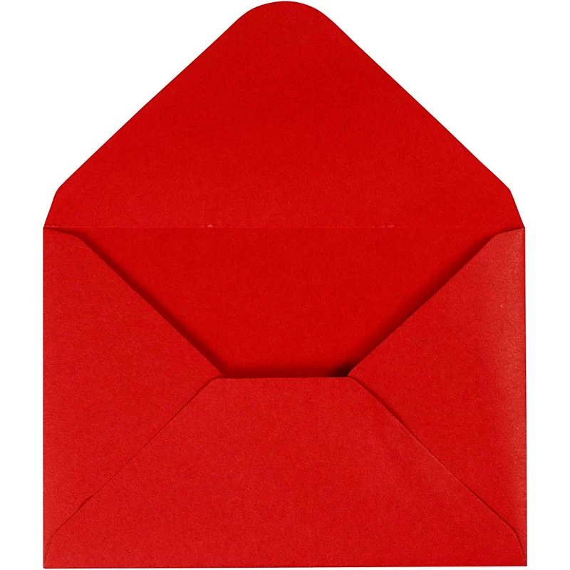 Kuvert, kuvertstl. 11,5x16 cm, 110 g, röd, 10 st./ 1 förp. [HOB-217013]