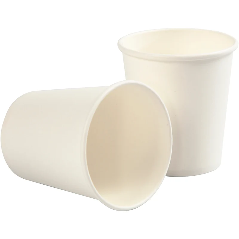 Pappersmuggar, H: 7,8 cm, Dia. 7,2 cm, 205 ml, vit, 50 st./ 1 förp. [HOB-13215]