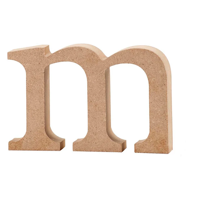 Bokstav, m, H: 8 cm, tjocklek 2 cm, 1 st. [HOB-56252]