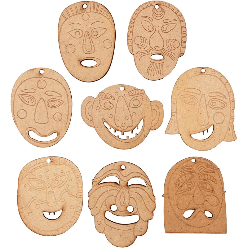 Masker att hänga upp, stl. 5,5-7 cm, tjocklek 4 mm, 24 st./ 1 förp. [HOB-56143]