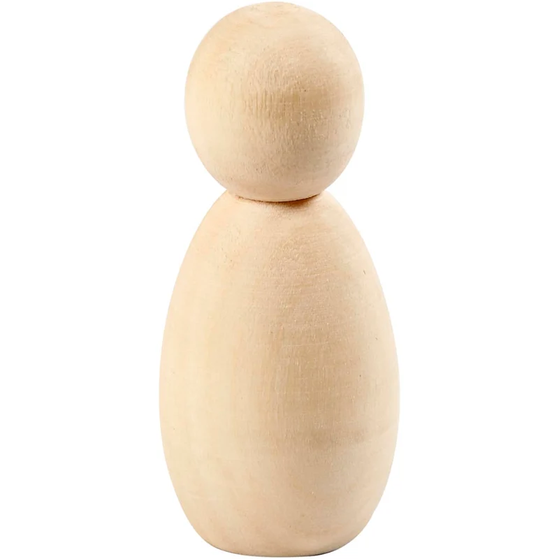 Träfigurskropp, H: 6 cm, 5 st./ 1 förp. [HOB-55974]
