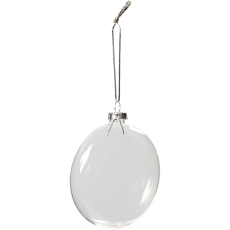 Glaskula, Dia. 8 cm, tjocklek 2,1 cm, 6 st./ 1 förp. [HOB-55951]