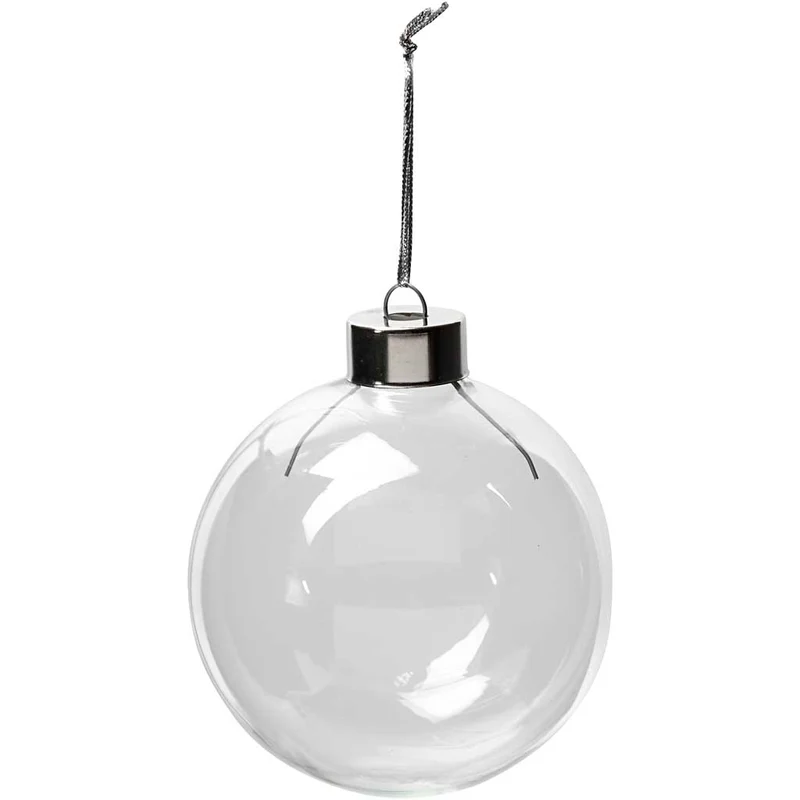 Glaskulor, H: 8,9 cm, Dia. 7,9 cm, transparent, 6 st./ 1 förp. [HOB-55943]