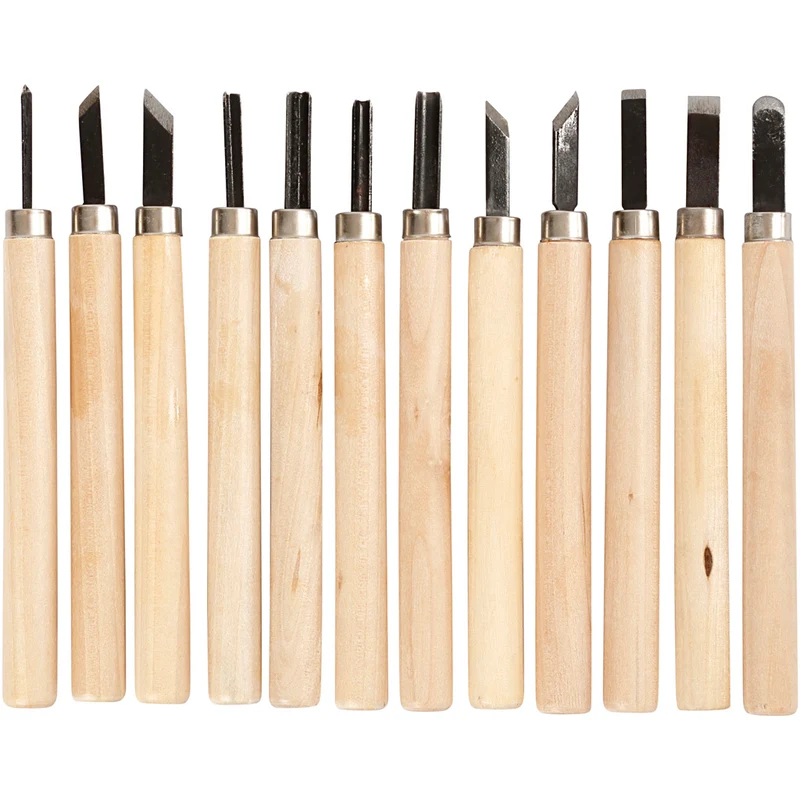Wood Carving set, 12 st./ 1 förp. [HOB-55706]