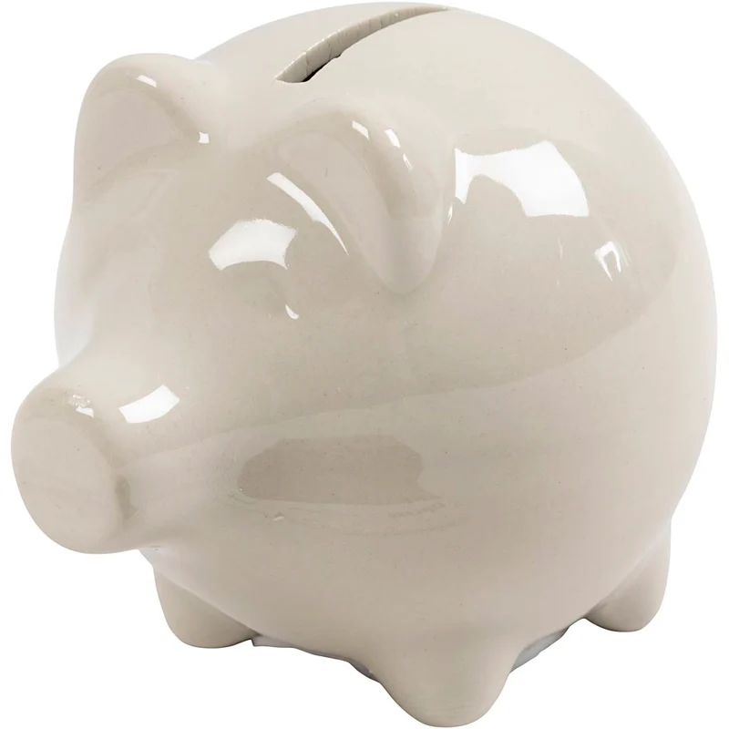 Spargrisar, H: 8 cm, B: 8,5 cm, råvit, 10 st./ 1 förp. [HOB-556391]