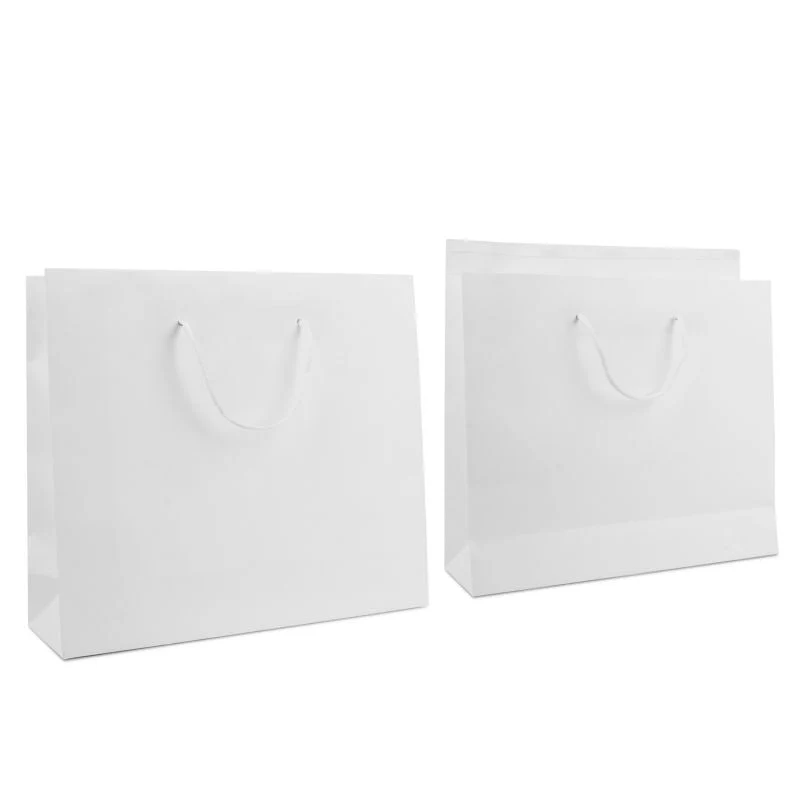 Papperskassar med Klaff 40 + 12 x 35 cm Vit (100 st.) [FP-DPK156]