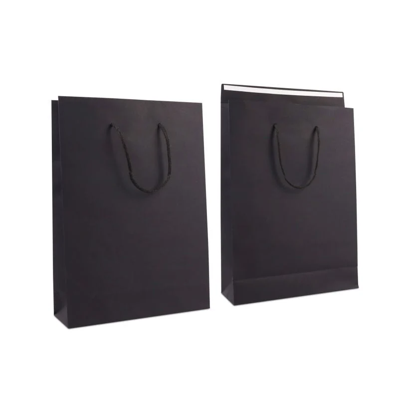 Papperskassar med Klaff 30 + 10 x 42 cm Svart (100 st.) [FP-DPK155]