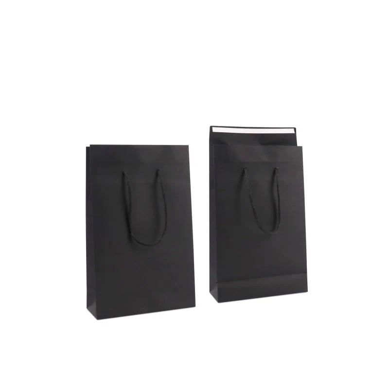 Papperskassar med Klaff 20 + 8 x 32 cm Svart (100 st.) [FP-DPK147]