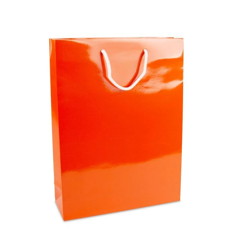 Glansiga Papperskassar 30 + 10 x 40 cm Orange (100 st.) [FP-DPK137]