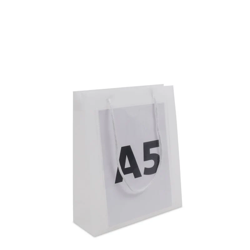 Plastkassar med fönster och A5-insticksficka 20 + 8 x 25 cm Semi-transparent (200 st.) [FP-DQC020]