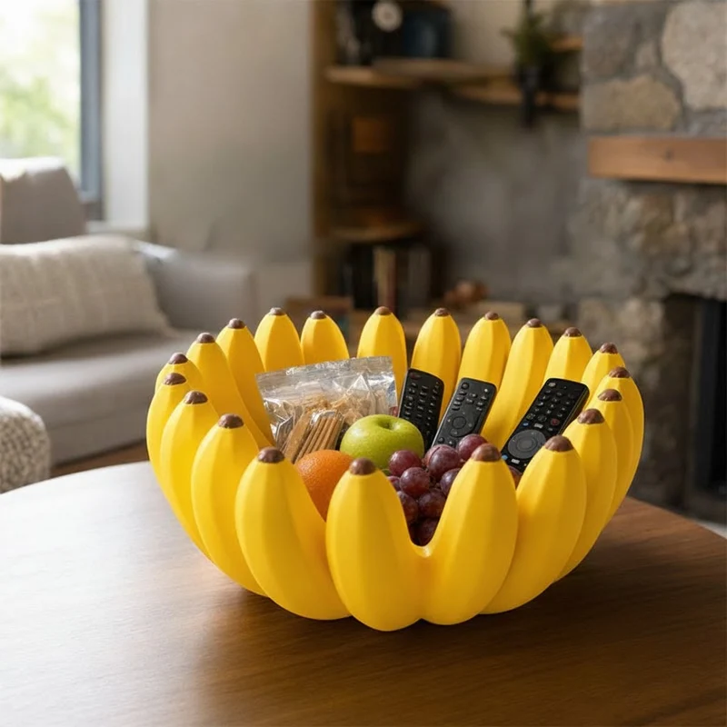 Fruktskål i Bananform – Dekorativ Förvaring
