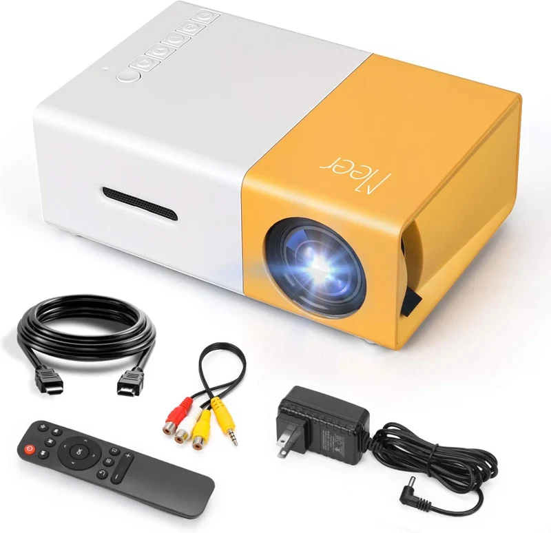 MEER YG300 Mini LED Projektor – Bärbar med HDMI och USB