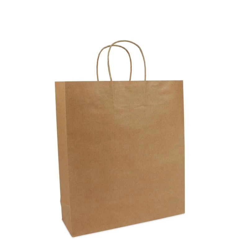 Papperskassar Brun 35 + 12 x 40 cm Tvinnade handtag + Bottenkartong (250 st.) [FP-008040]