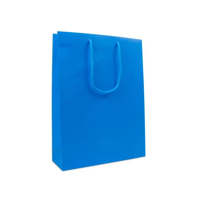 Papperskassar Fluorescerande matt 30 + 10 x 40 cm Blå (100 st.) [FP-DPK101]