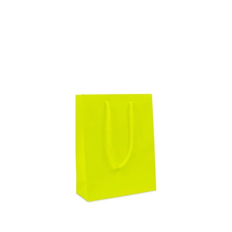 Papperskassar Fluorescerande matt 20 + 8 x 26 cm Gul (100 st.) [FP-DPK094]