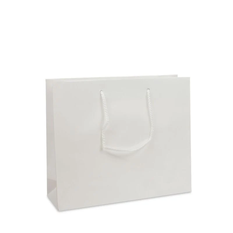 Glansiga Papperskassar 32 + 10 x 27 cm Vit (100 st.) [FP-DPK074]