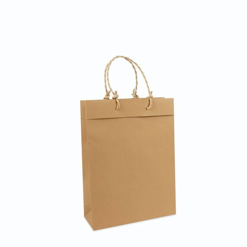 Återvunna Papperskassar med viklock 26 + 10 x 35 cm Brun (100 st.) [FP-DPK060]