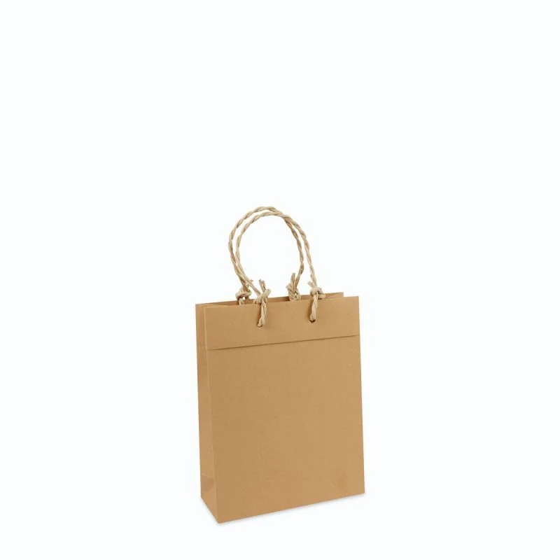 Återvunna Papperskassar med viklock 20 + 8 x 26 cm Brun (100 st.) [FP-DPK059]