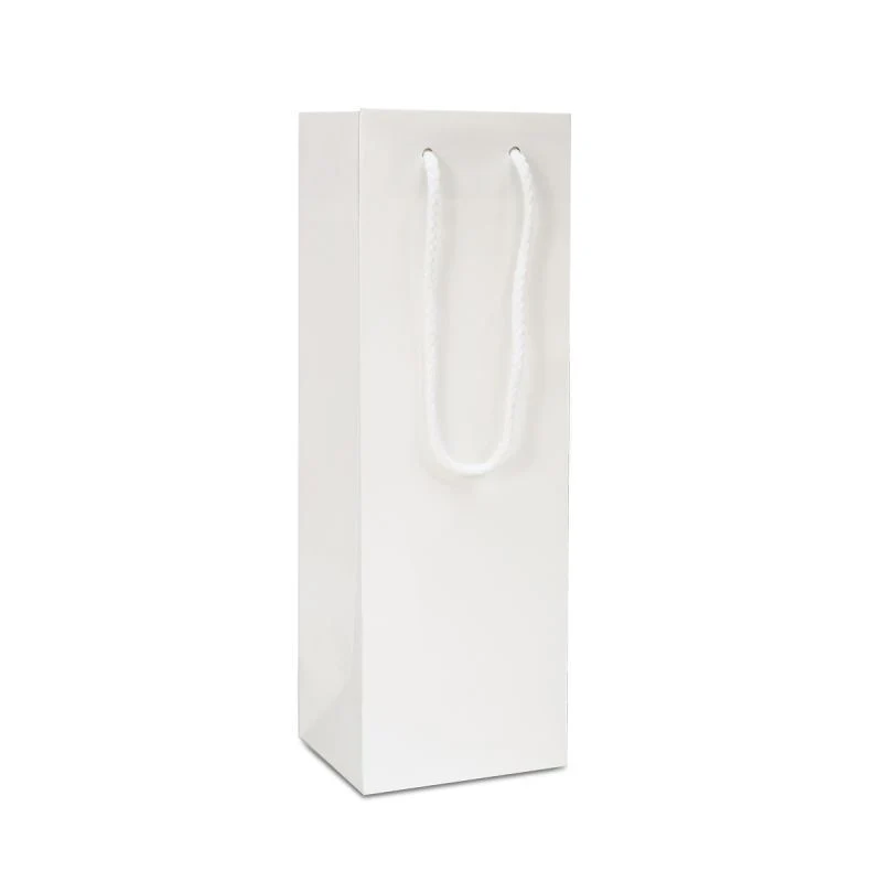 Papperskassar för vinflaskor Glansiga 12 + 10 x 35 cm Vit (100 st.) [FP-DPK043W]
