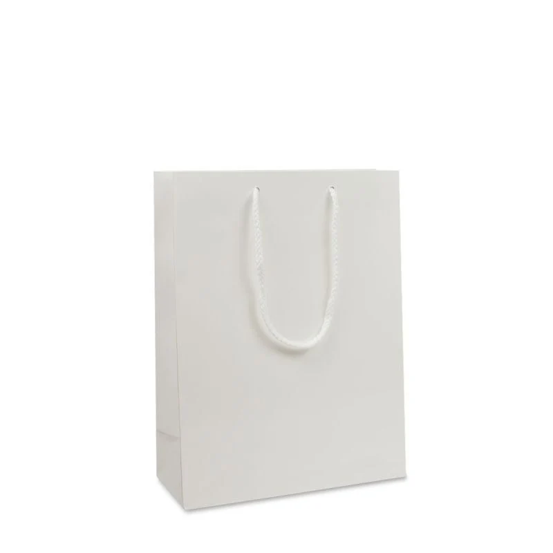 Glansiga Papperskassar 25 + 11 x 33 cm Vit (100 st.) [FP-DPK042]