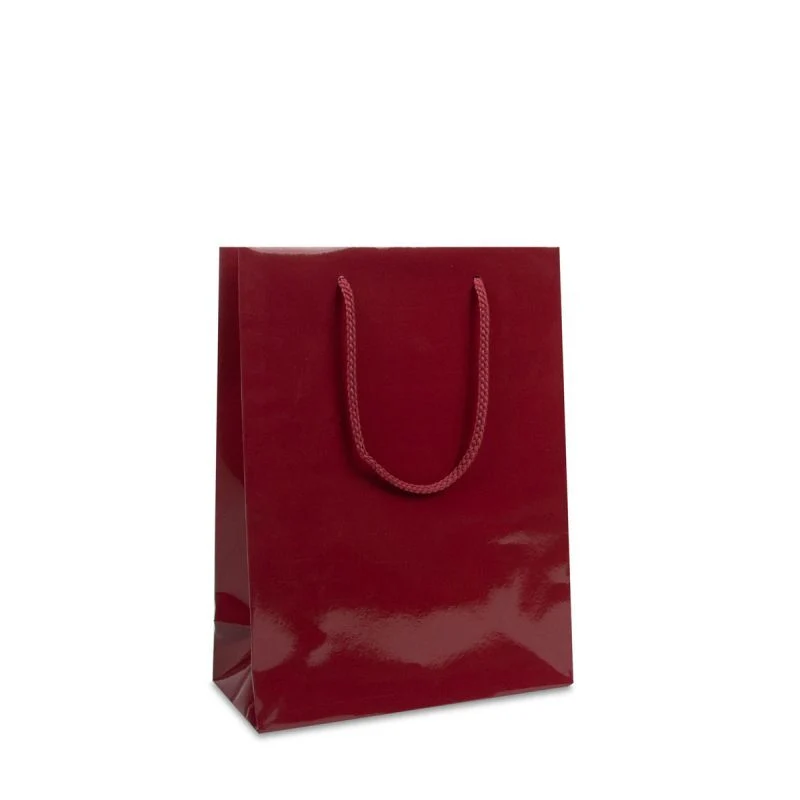 Glansiga Papperskassar 25 + 11 x 33 cm Bordeauxröd (100 st.) [FP-DPK041]