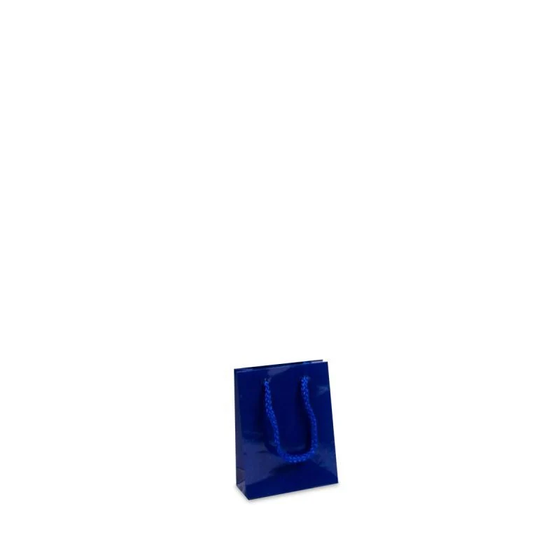 Glansiga Papperskassar 10 + 4,5 x 13 cm Mörkblå (250 st.) [FP-DPK034]