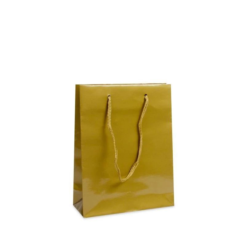 Glansiga Papperskassar 20 + 8 x 26 cm Guld (100 st.) [FP-DPK026]