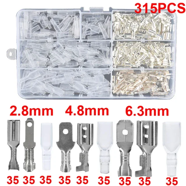 Insulated Spade Connector Kit – Male & Female Crimp Terminals 2.8/6.3mm