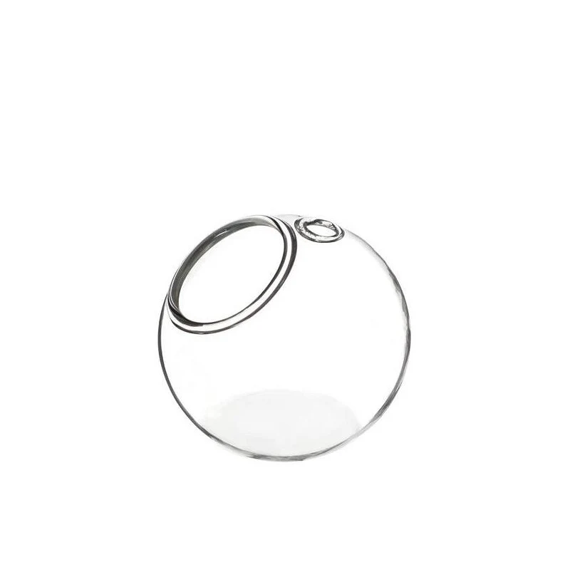 Glaskula platt botten med hål Ø6 cm (6 st) [IFS-28045]