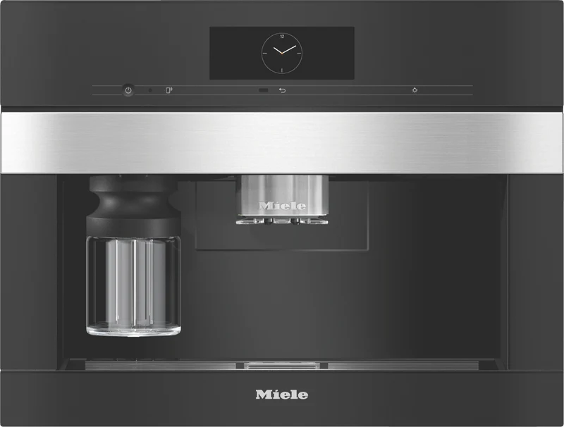 Miele 45cm Built-In Coffee Machine with AutoDescale and 3 Bean Containers CleanSteel