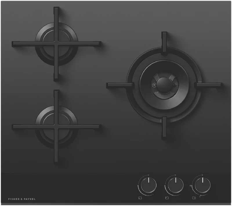 Fisher & Paykel 60cm Series 9 3 Burner Gas Cooktop, Natural Gas