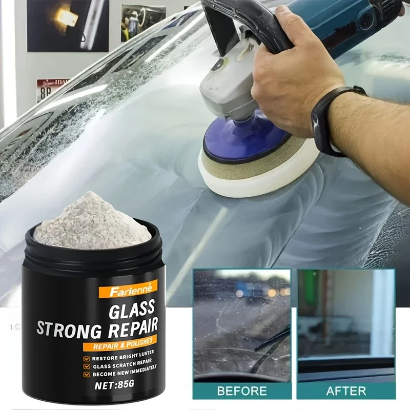 Nano Glass Polishing Powder | Scratch Repair & Clarity Restore for Car Windshield, Windows & Screens