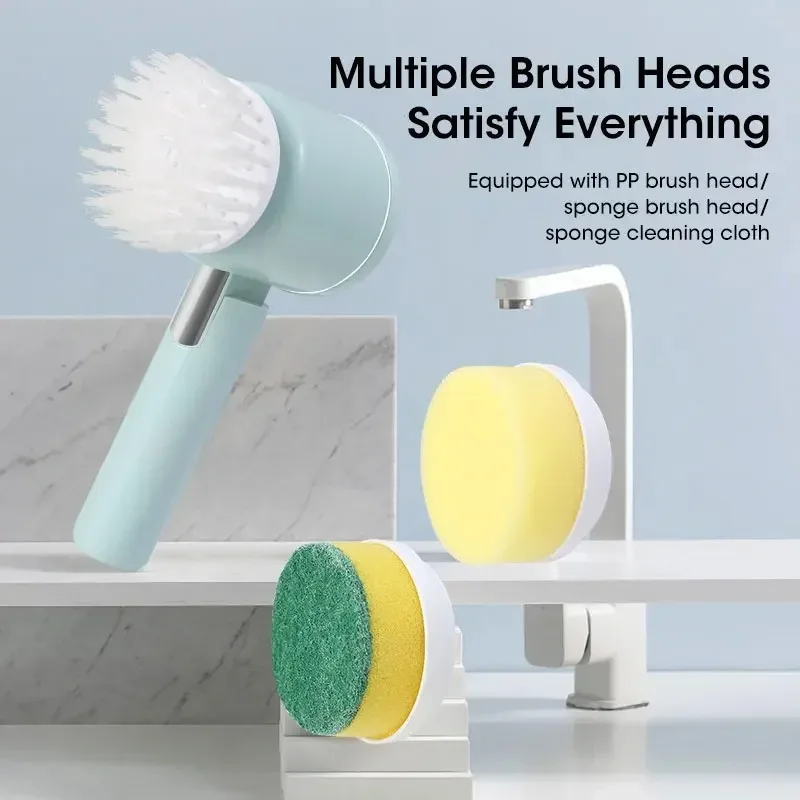 Electric Cleaning Brush | Multifunctional Rotary Scrubber for Kitchen, Bathroom & Balcony