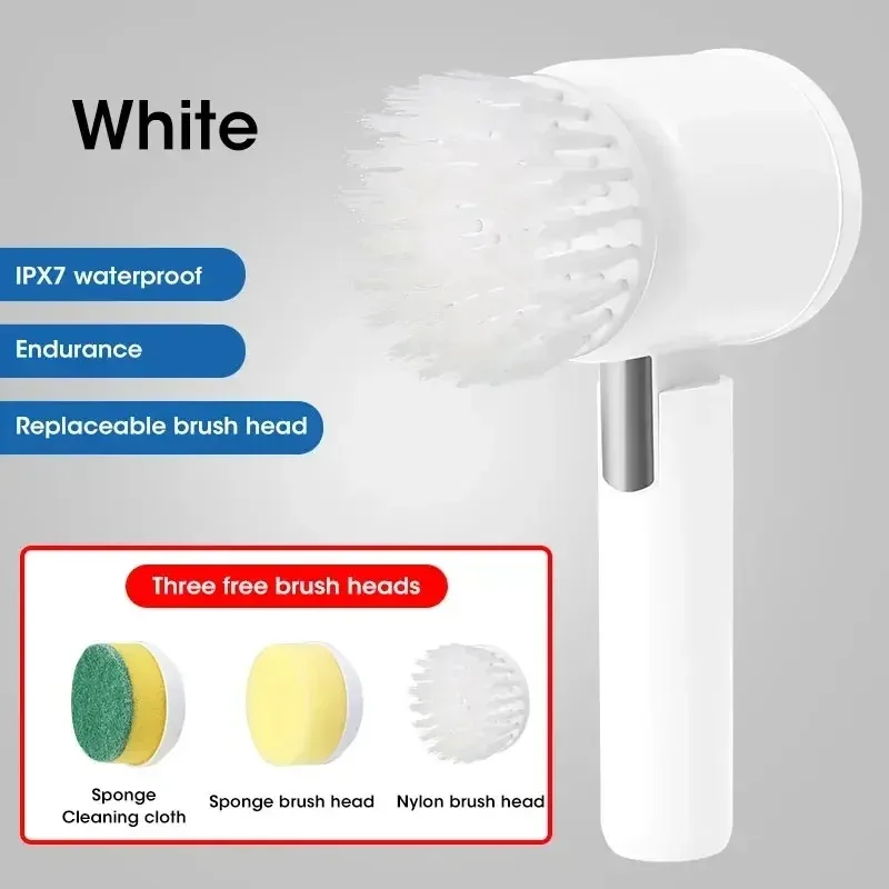 Electric Cleaning Brush | Multifunctional Rotary Scrubber for Kitchen, Bathroom & Balcony