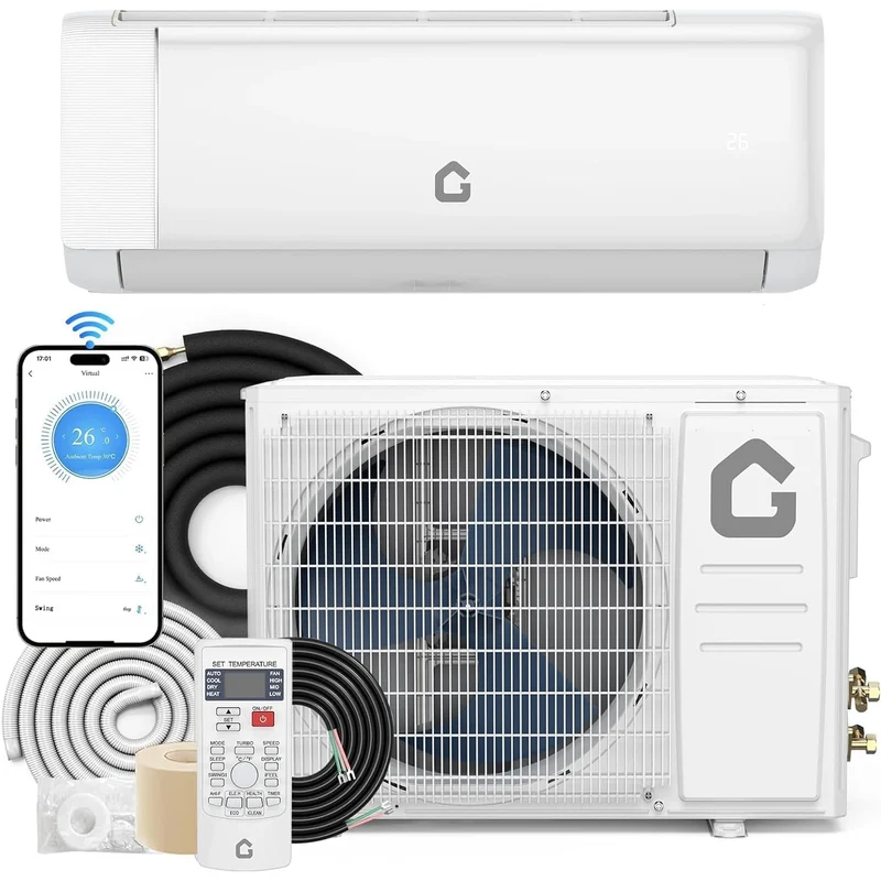 24000 BTU Mini Split Air Conditioner with Heater | 19 SEER2, 230V, Ductless Wall-Mounted AC Unit with Remote