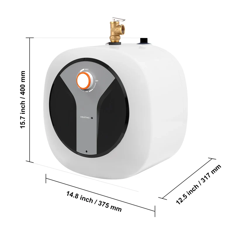 SucceBuy Electric Mini-Tank Water Heater 1440W – Hot Water Storage, LED, Wall/Floor Mount