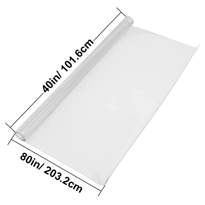 SucceBuy Clear PVC Table Cloth Protector | 1.5-2mm Transparent Soft Glass