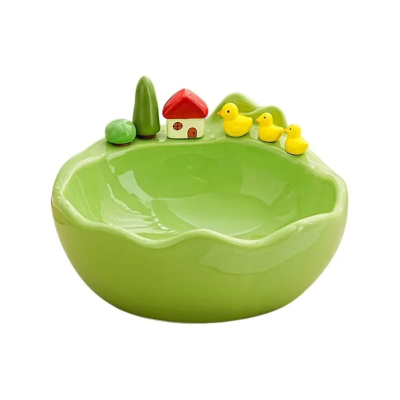 Little Quack Fruit Fork Ceramic Bowl Set