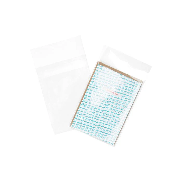Plastpåsar 9,7x13,2cm Transparent med Tejpremsa (100 st) [B3X5PC]