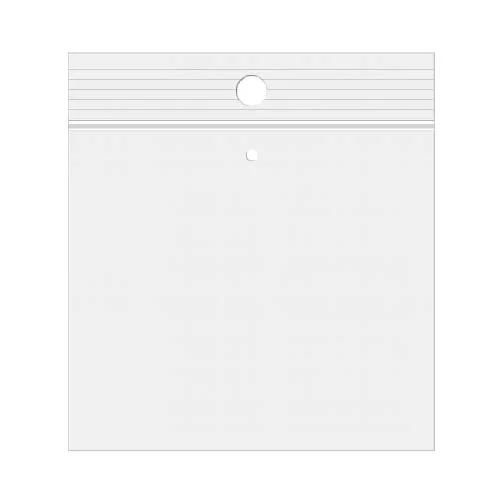 Blixtlåspåsar med häng hål och lufthål 33x33cm Kristallklart PP 50 mikron (100 st) [ZR1313V]