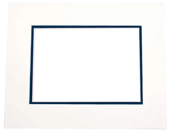 Passepartout Dubbel tjock Elfenben/Mörk Blå 27,9x35,6cm med 20,6x27cm Fönster (10 st) [MD20079]