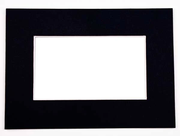 Passepartout Svart 27x34,6cm Fönster - Yttre storlek 40,6x50,8cm (10 st) [MS20047]