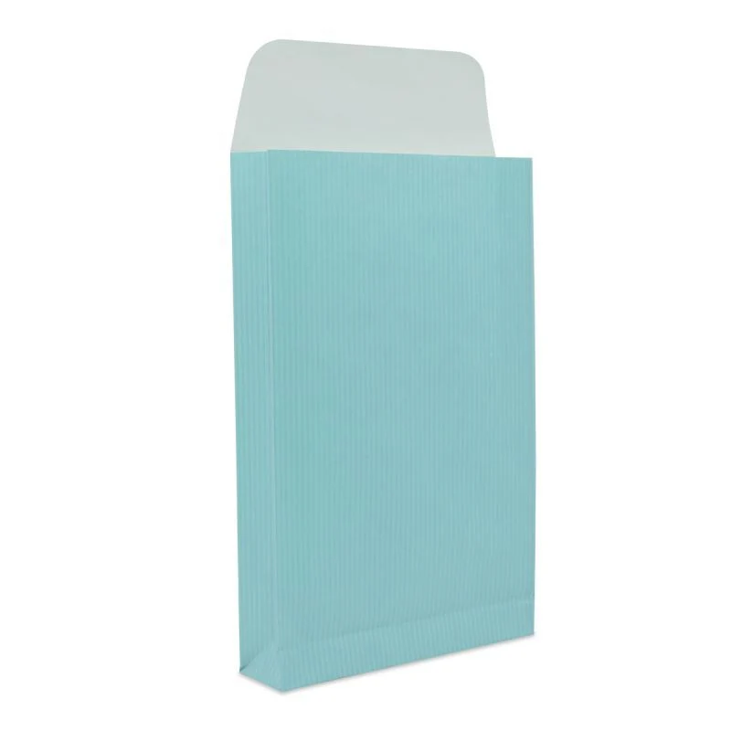 Papperspresentpåsar med klafförslutning 12 + 3 x 19 cm Blå (1000 st.) [FP-FPK338]