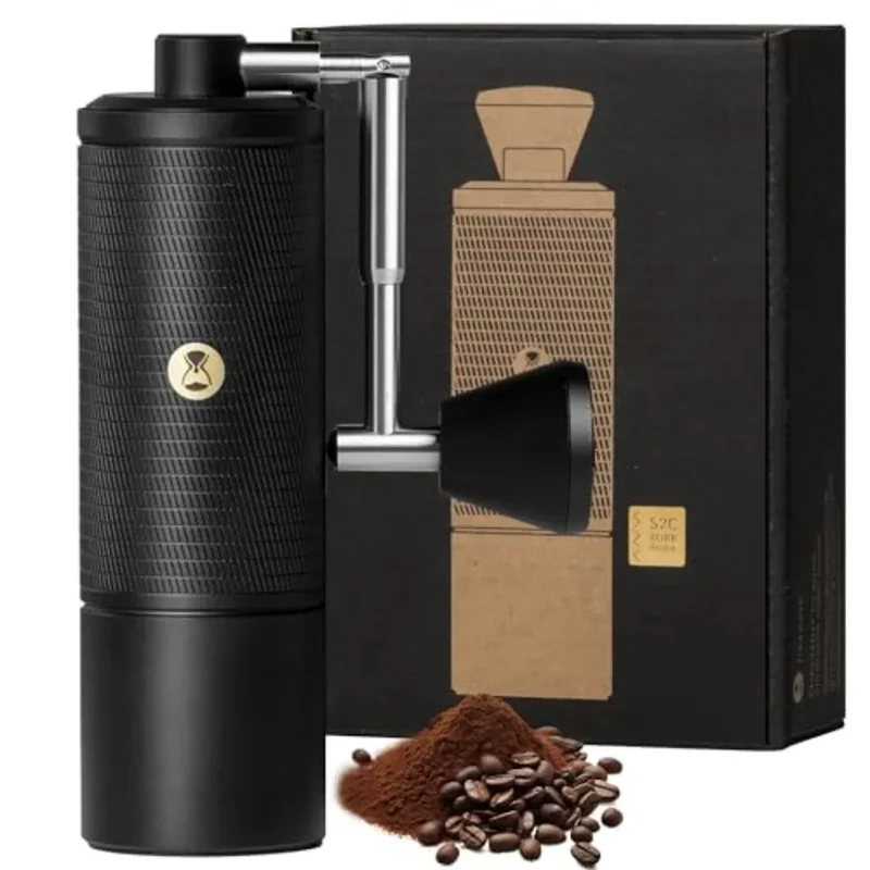 Timemore C5 PRO Manual Coffee Grinder – 42mm Steel Burr, 48 Grind Settings, Foldable Handle