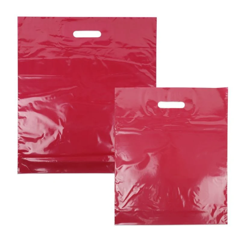 Plastkassar 35 x 44 + 2 x 4 cm Bordeauxröd (500 st.) [FP-DQU014]