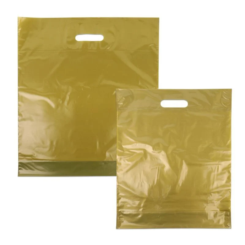 Plastkassar 35 x 44 + 2 x 4 cm Guld (500 st.) [FP-DQU013]