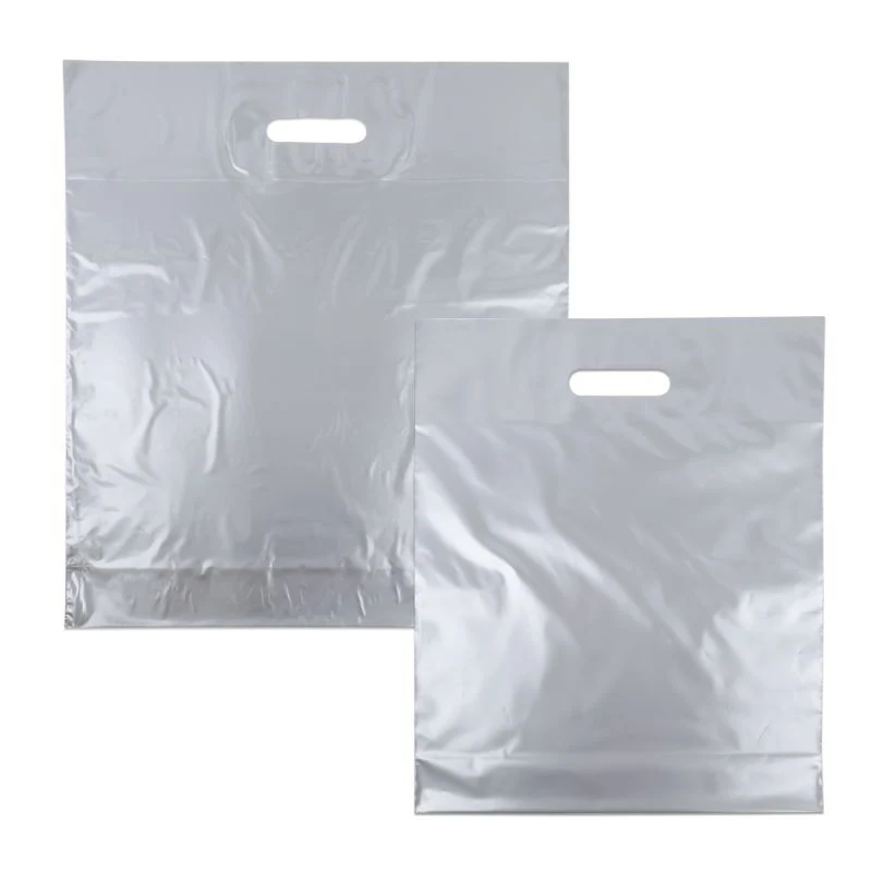 Plastkassar 35 x 44 + 2 x 4 cm Silver (500 st.) [FP-DQU012]