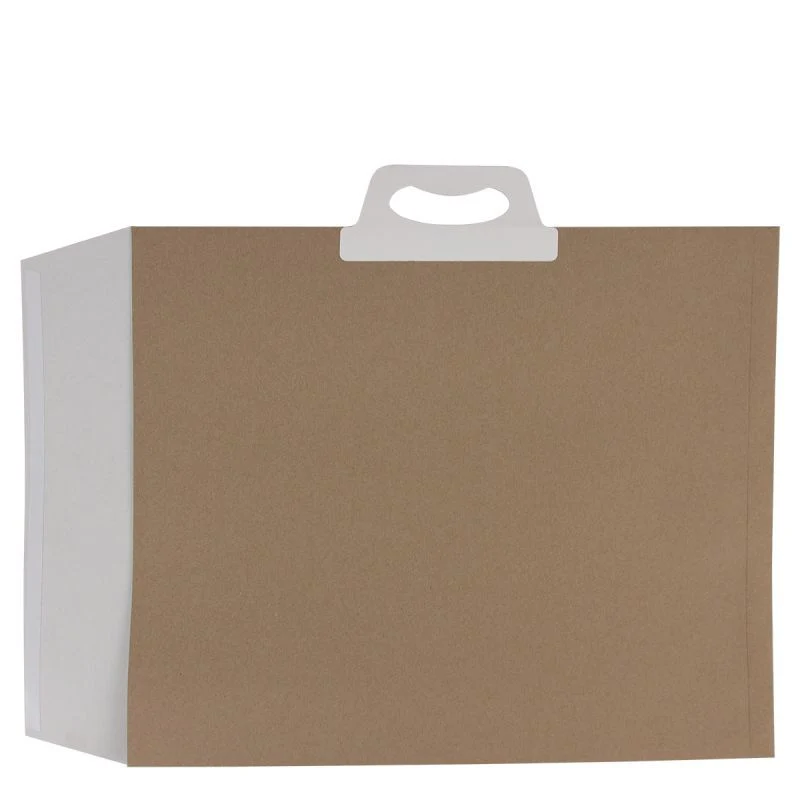 Återvunnen pappersfraktpåse med klafförslutning 41 x 46,5 + 2 x 4 cm Brun (100 st.) [FP-VZP017]