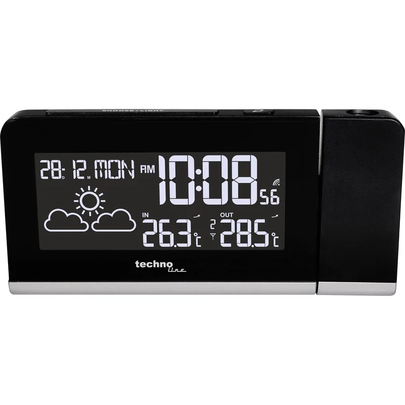 Techno Line WT 539 Radio Alarm Clock Digital, Black