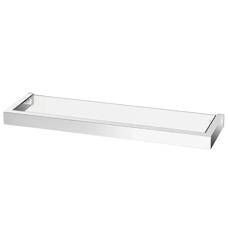 Zack LINEA Bathroom Shelf 46 cm, Polished Stainless Steel/Glass